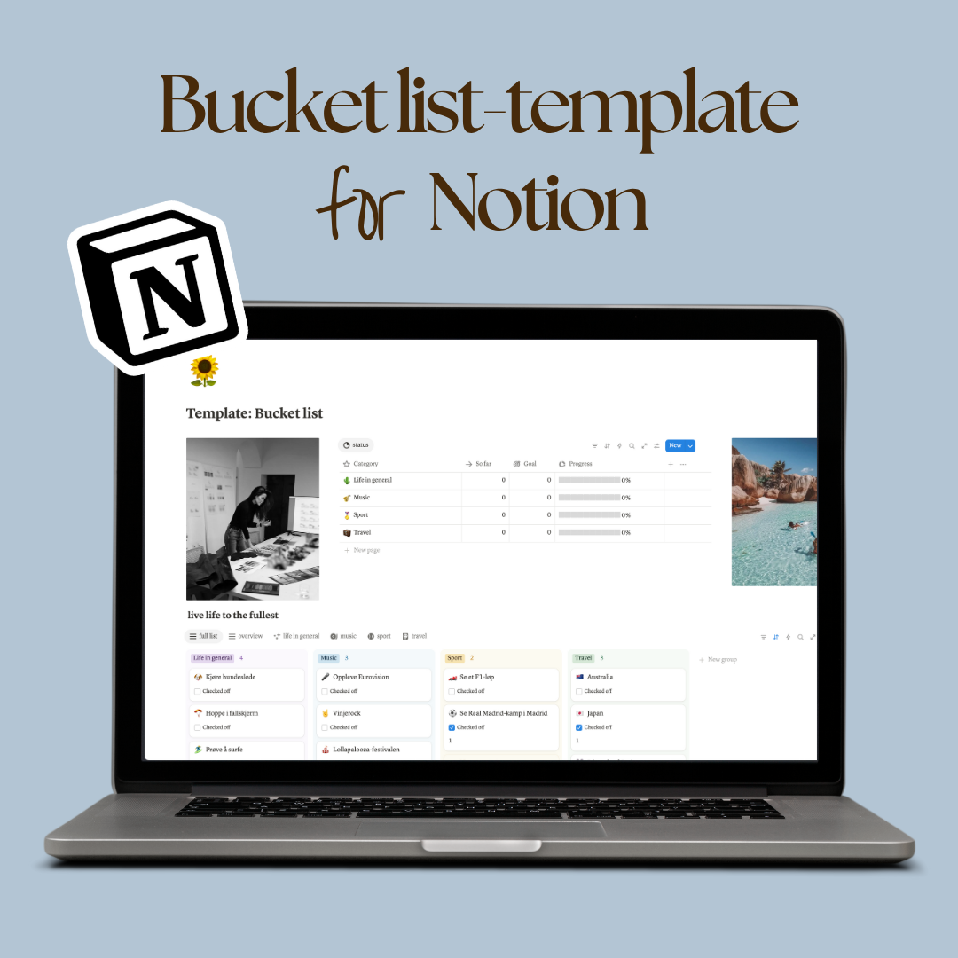 Bucket list-template | Notion