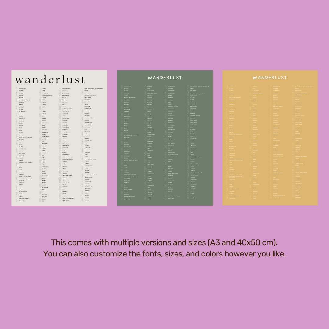 Travel bucket list-poster-template | Canva